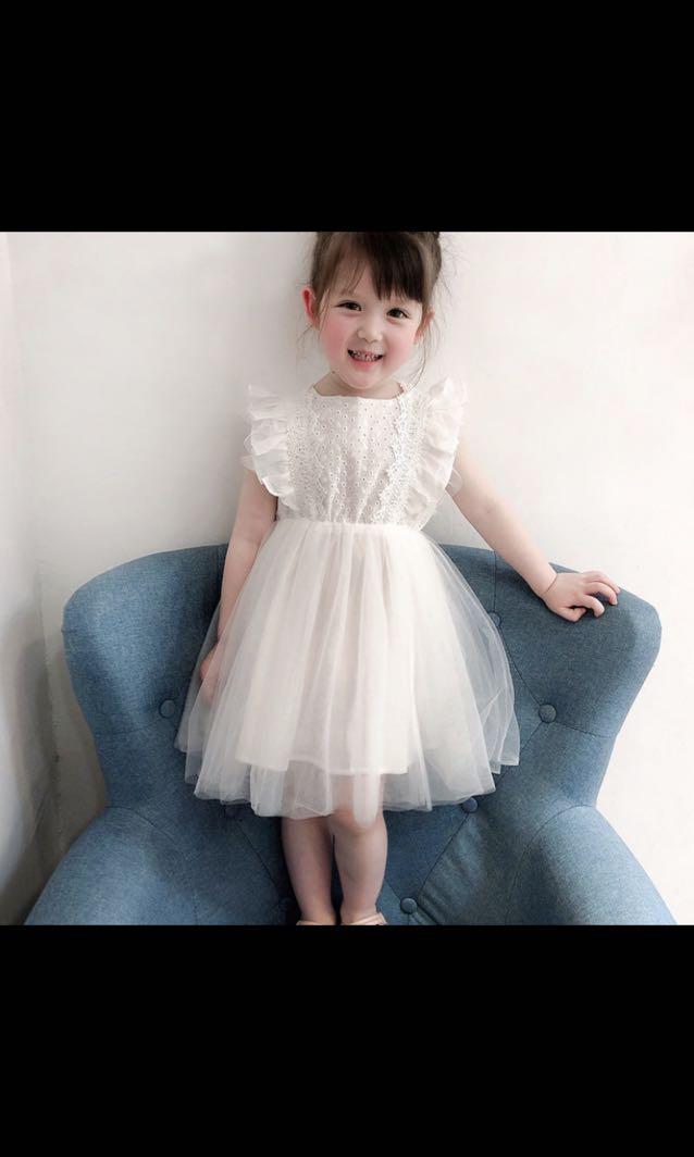 White tutu dress top