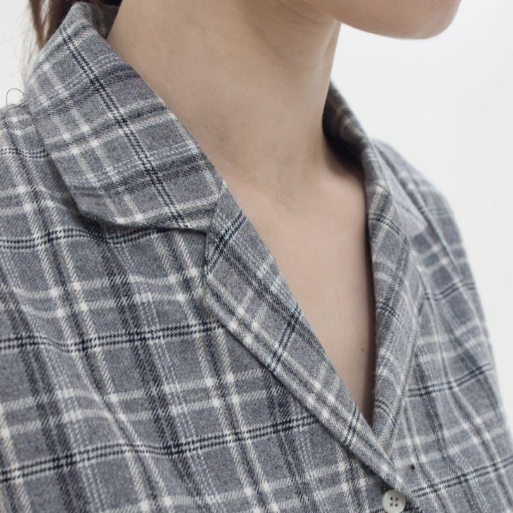 Grey Plaid Shirt Shopatvelvet Shop at 