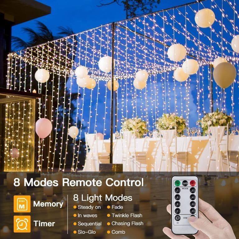 Christmas Lights Outdoor-1000LED 330FT IP67 Waterproof Plug in Christmas  Tree Lights with Remote-8 Modes Memory Function and Timer House Xmas Indoor  Decorations String Lights (Multicolored) 