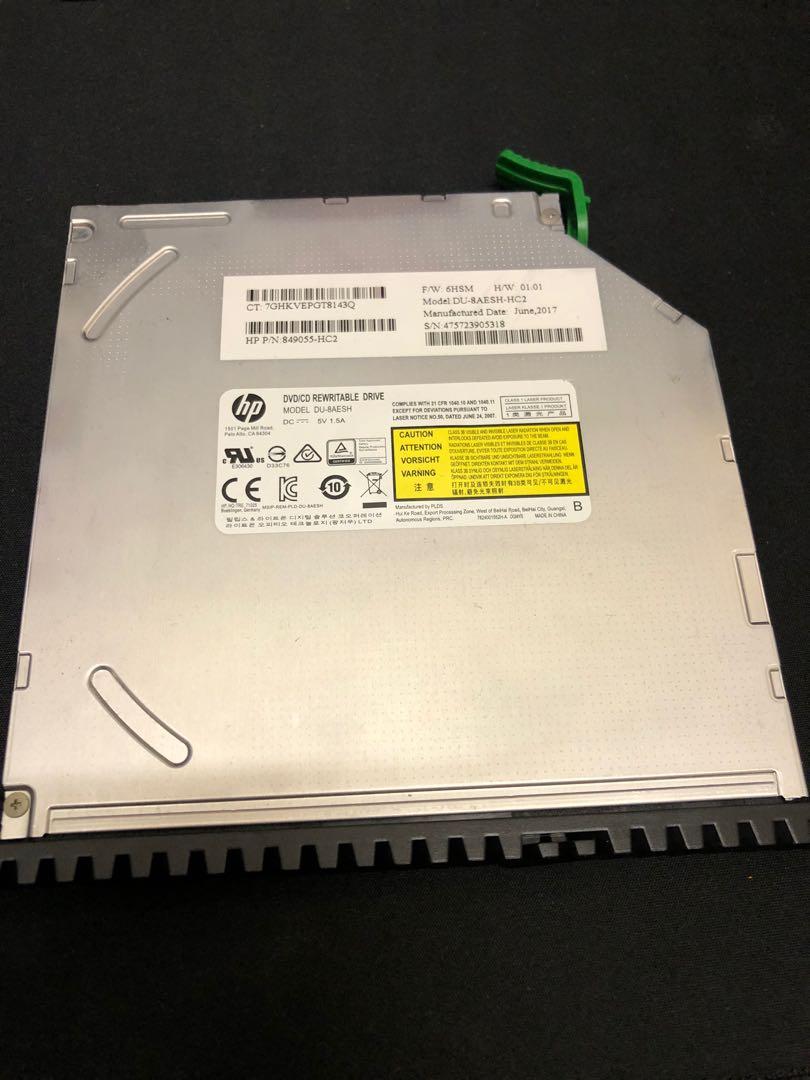HP Slim DVD/CD Rewritable Drive DU8AESHHC2, Computers & Tech, Parts