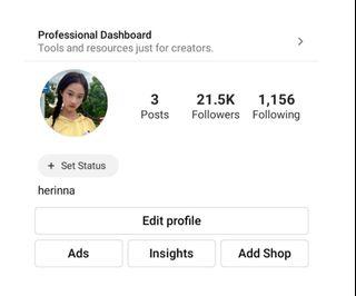 Instagram Account for sale (IG high followers)