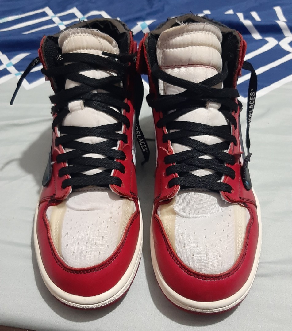 J1 Chicago Offwhite (UA pair) , Women's Fashion, Footwear, Sneakers on  Carousell
