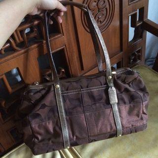 #jualanku Brown coach kanvas leather bag