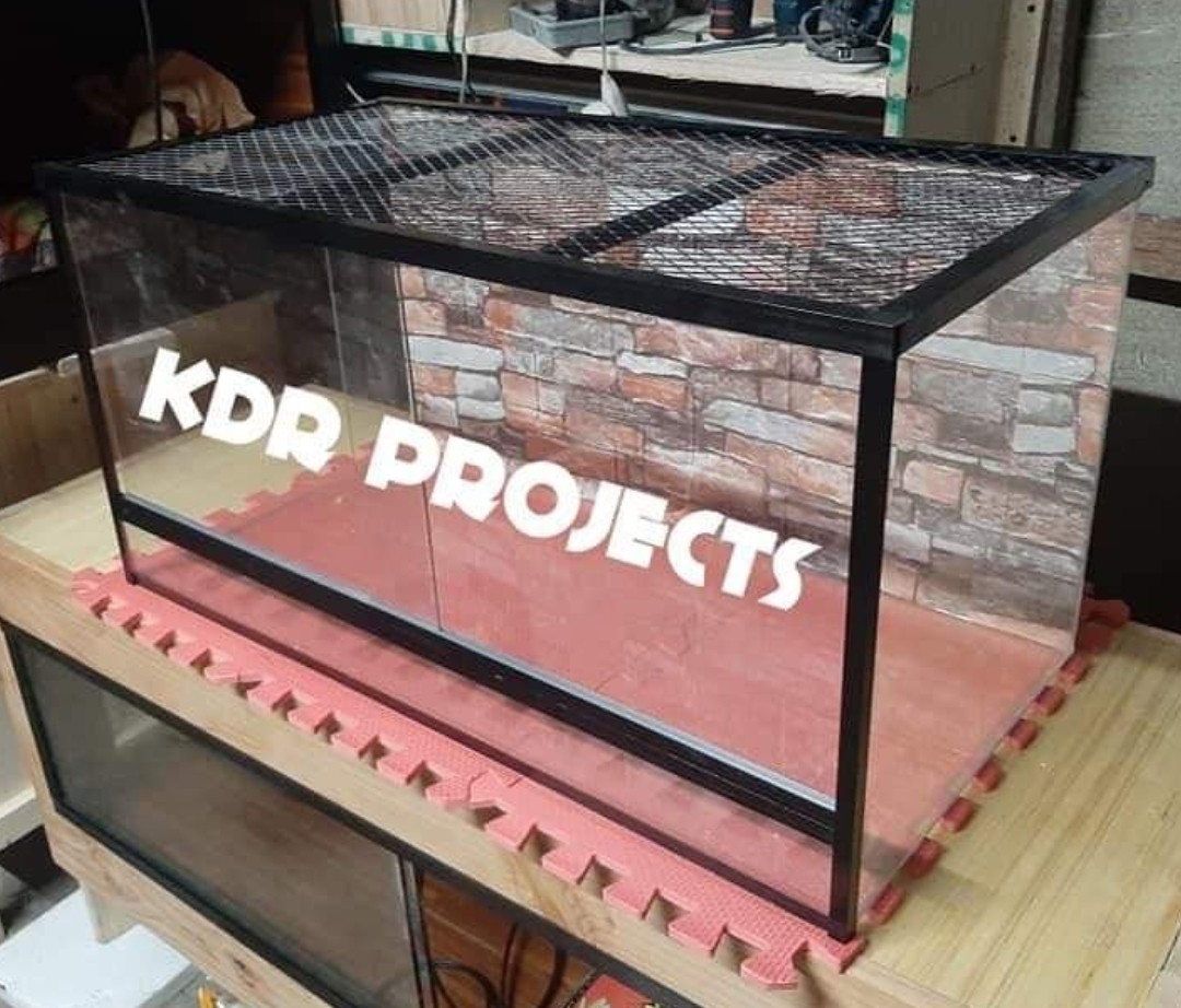 KDR Projects Glass Enclosure Cage for Reptile, etc., Pet Supplies