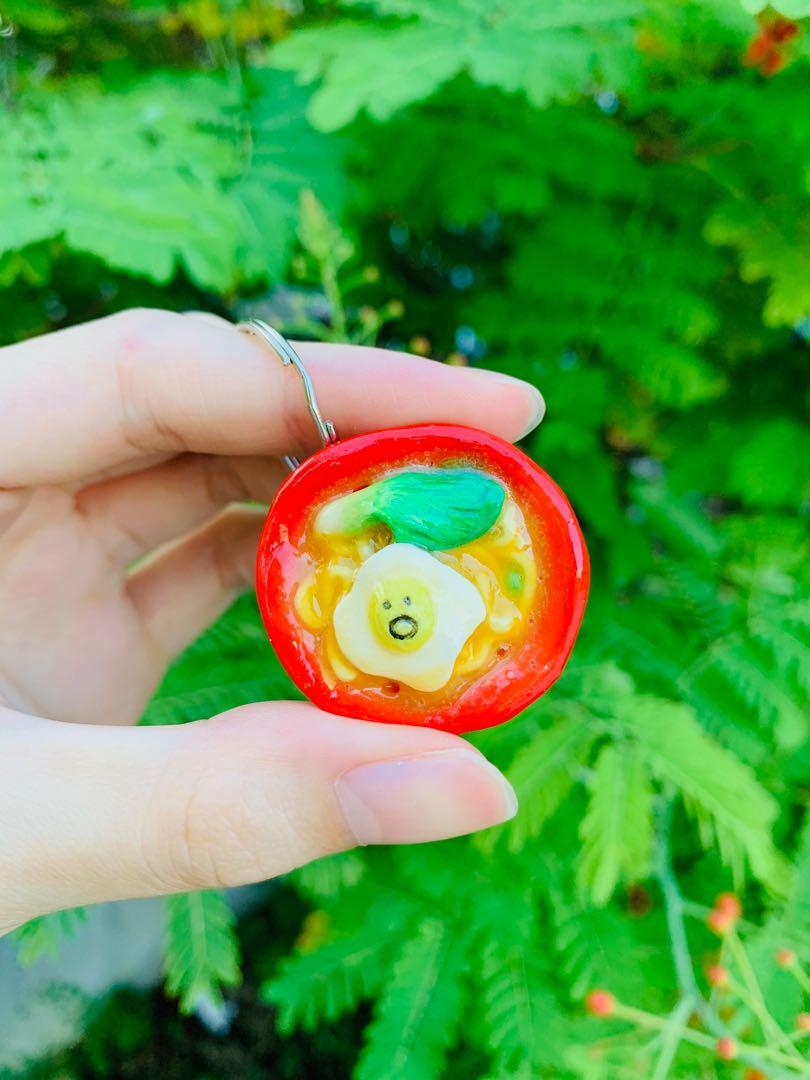 Keychains Noodles Ramen cup bowl instant mee customisable cute
