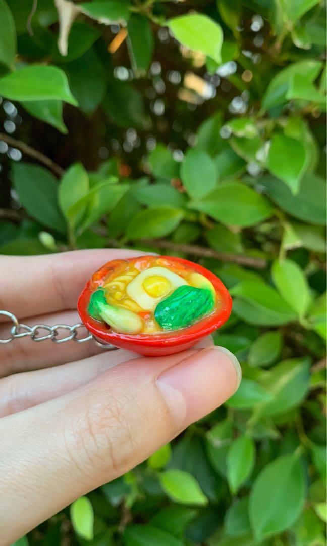 Keychains Noodles Ramen cup bowl instant mee customisable cute