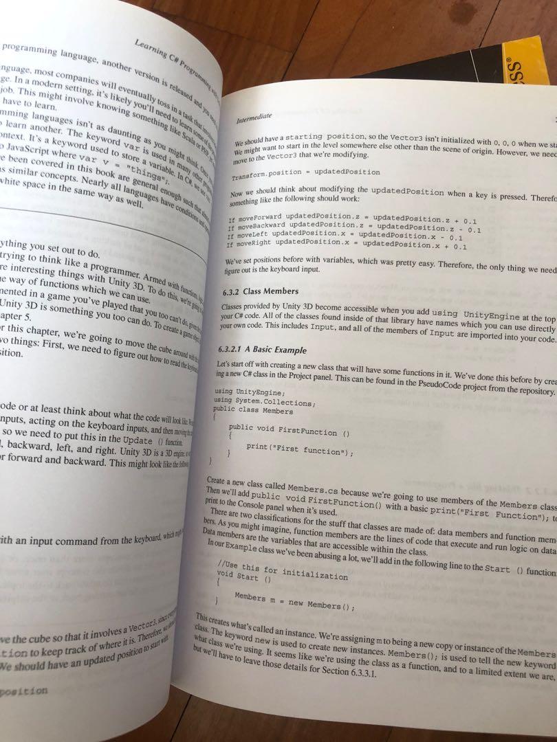 Learning C# Programming with Unity 3D, Hobbies & Toys, Books ...