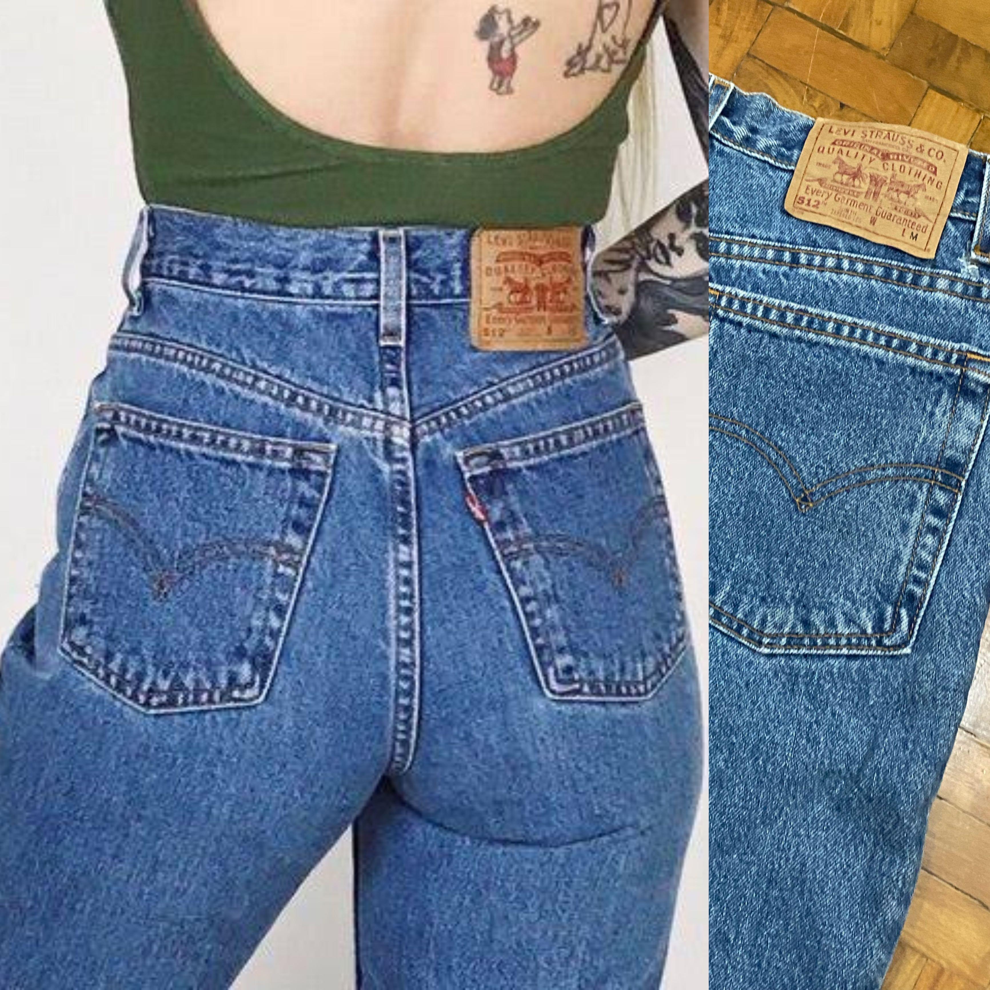 LEVI'S 512 Vintage Highwaisted Slim Fit Tapered Leg Denim Jeans W: 28 ,  Women's Fashion, Bottoms, Jeans on Carousell