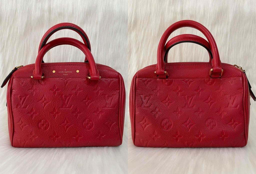 louis vuitton mini speedy red bag (Category: Luxury Bags & Wallets) located in Pasig City. Submitted by triplealuxury (Listing ID 1145148889, Image 2). Description: ‼️ NO Photo comment PLS. direct PM/MSG. us. ‼️ Louis Vuitton MIni Speedy Red Bag (Pre-Loved) ✅Layaway Plan available ✅Brand New ✅Actual Photo 🏍FREE SHIPPING NATIONWIDE 🏍 On Hand and ready to ship Dimension by inches:(start count at 1 inch not 0) L-9.5 W-6 H-8 inclusions: Original du