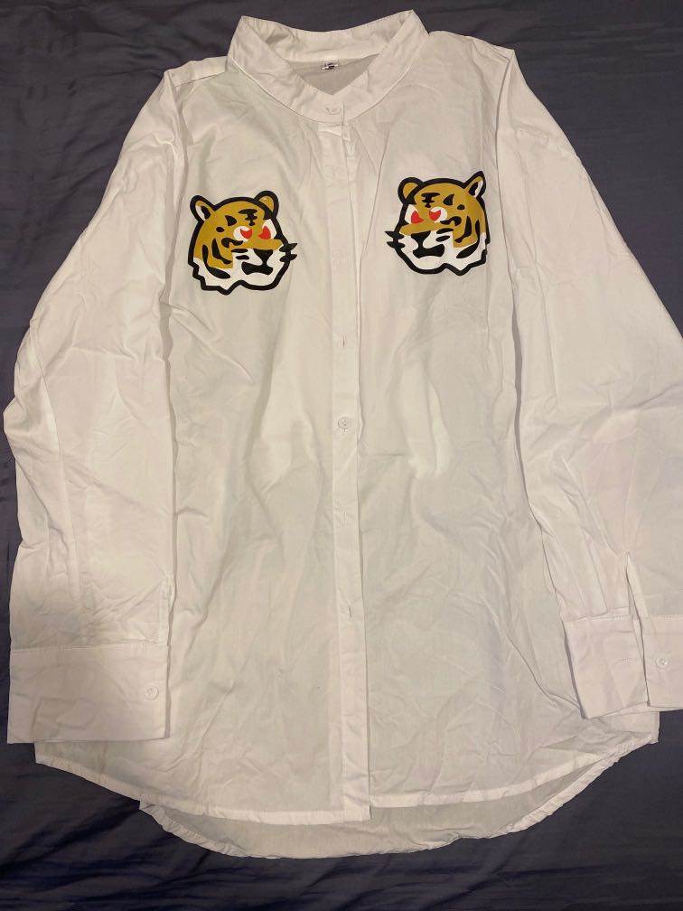 Louis Vuitton Ink Tiger T-Shirt 1ABT8C, White, S