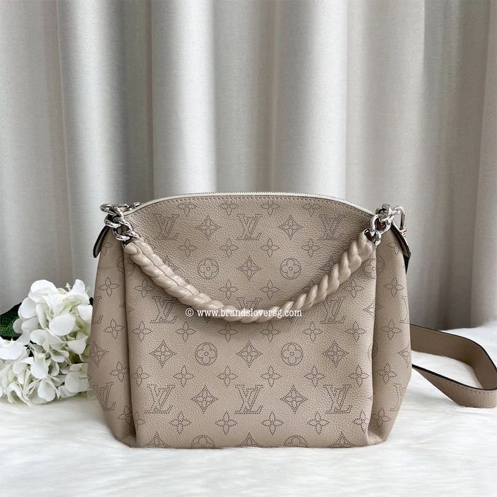 Louis Vuitton Babylone Chain BB Mahina Galet Gray Braided Handle