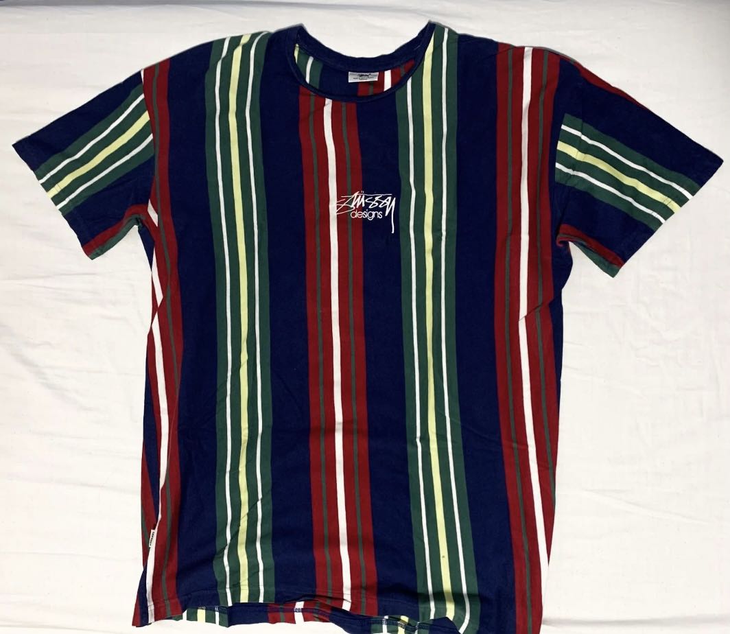 stussy vertical stripe tee