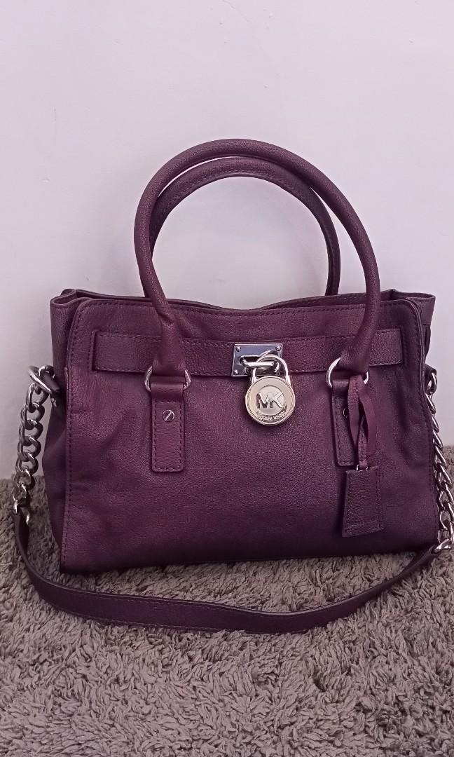 Michael kors hamilton crossbody purple top