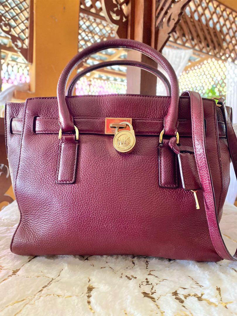 Michael Kors Hamilton Traveler Large Leather Satchel, Women's Fashion, Bags  & Wallets, Clutches on Carousell