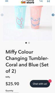 Miffy Colour Changing Tumblr Set. Coral and Blue
