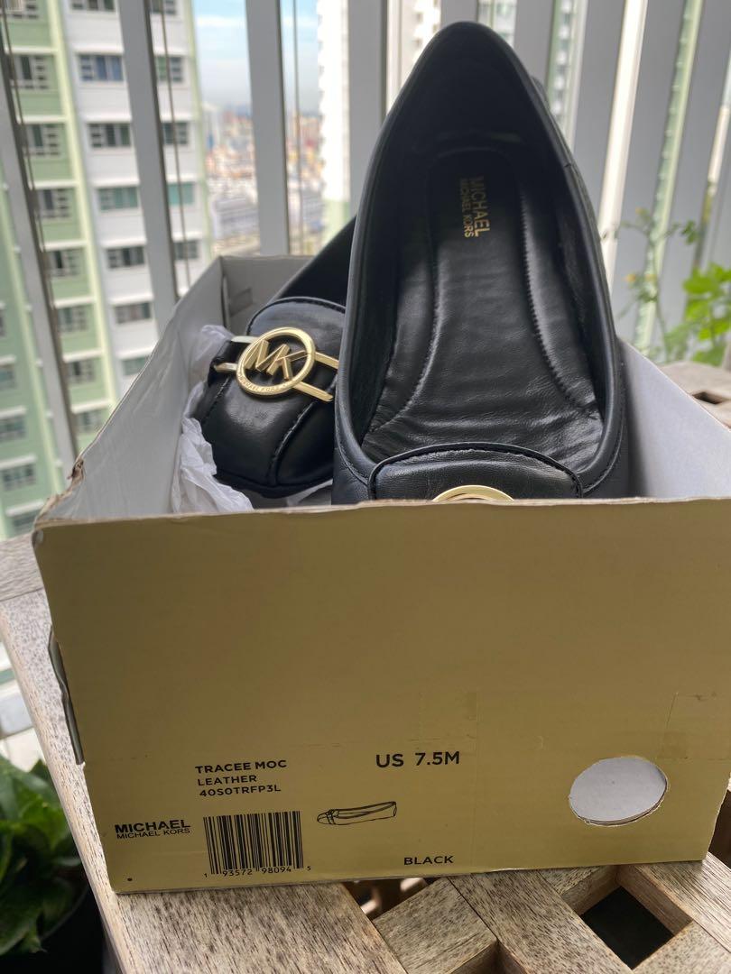 Michael kors black flats hot sale