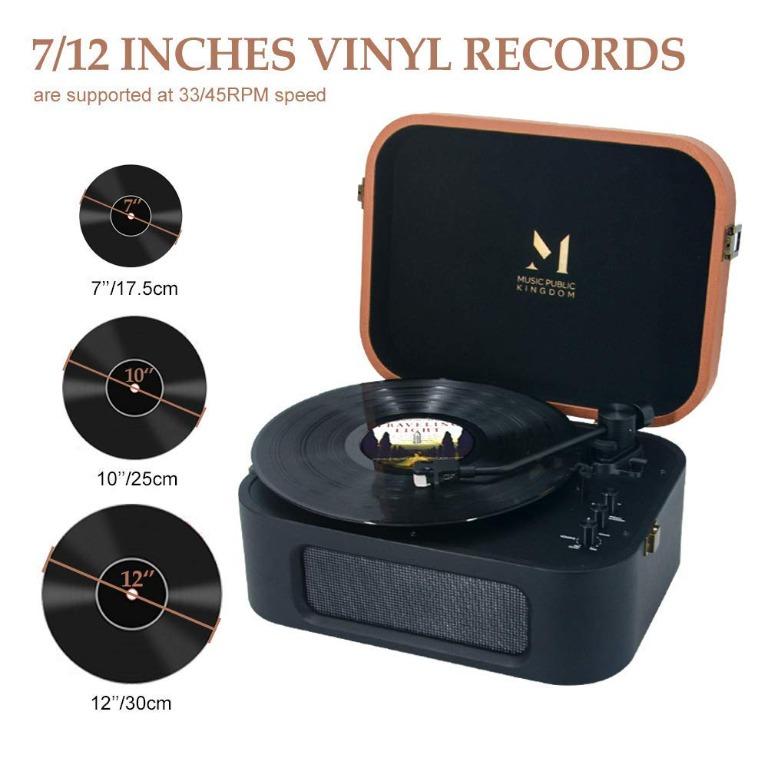 MUSIC PUBLIC KINGDOM MPK Turntable Vinyl Record Player equipped with ...