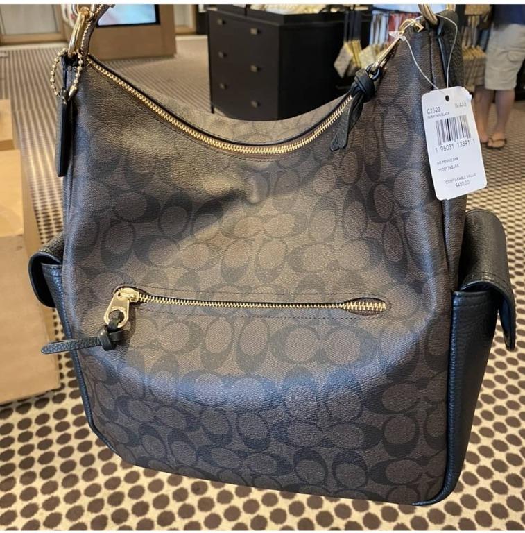 Original C1523 Coach Pennie Shoulder Bag In Signature Canvas Brown