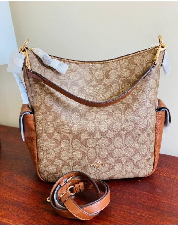 Original Coach Pennie Shoulder Bag In Signature Canvas C1523 - Khaki,  Women's Fashion, Bags & Wallets, Cross-body Bags on Carousell