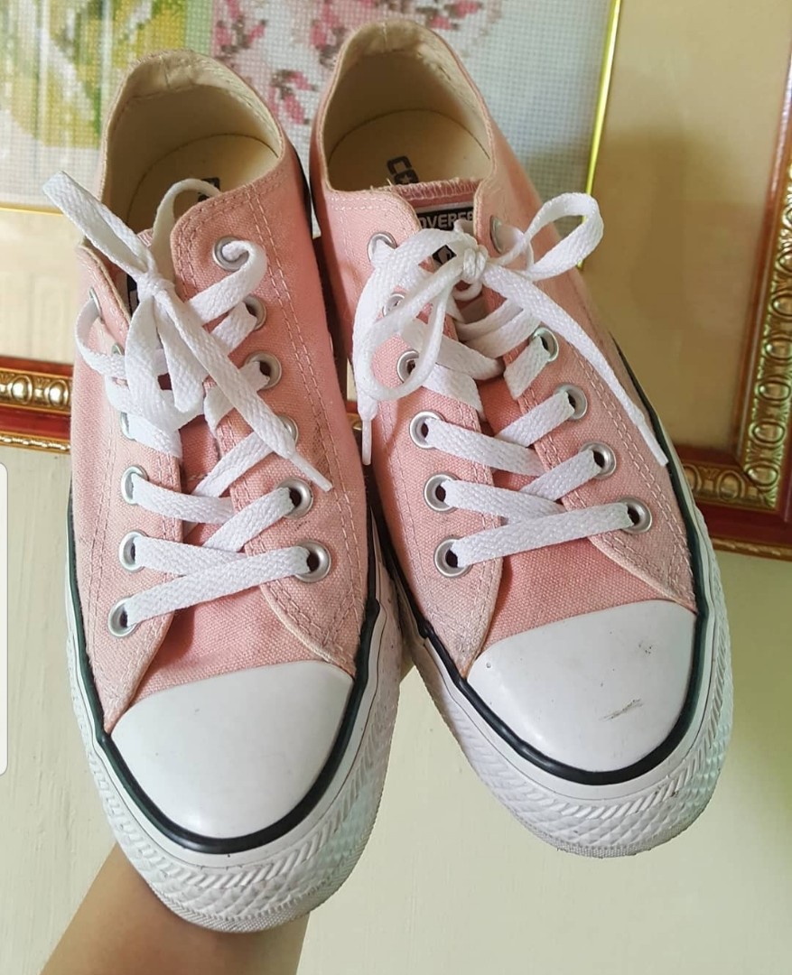 Pink Low cut Converse Women s Fashion Footwear Sneakers on