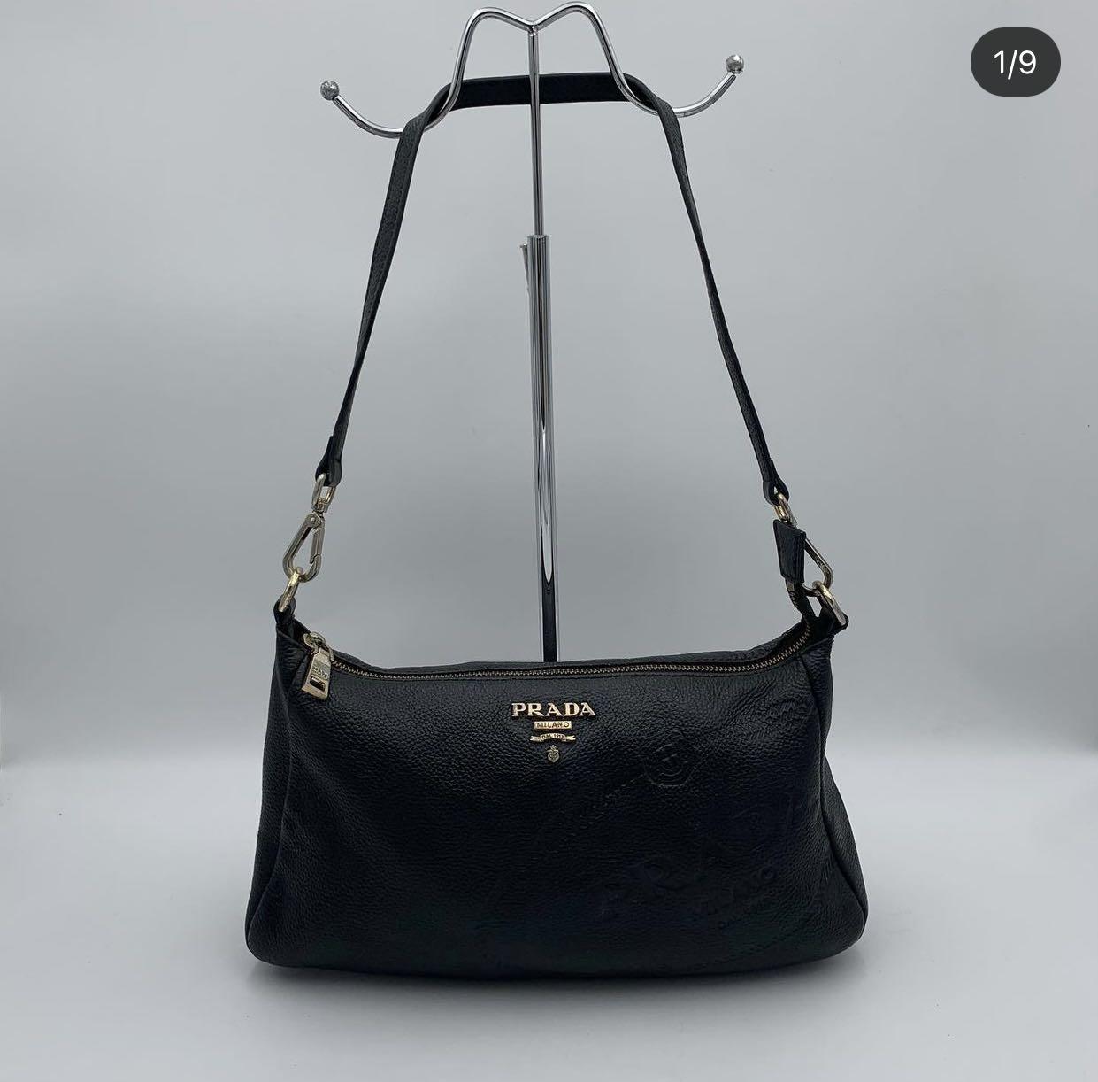 Prada pochette deals leather