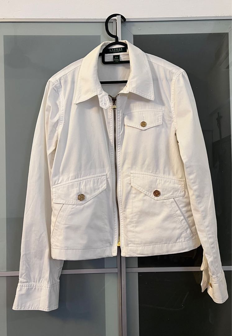 Ralph Lauren White Jacket, Women's Fashion, Tops, Other Tops on Carousell