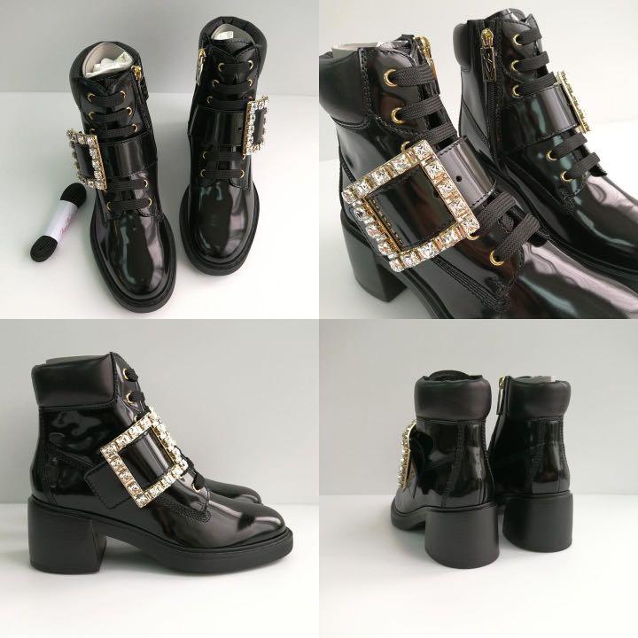 Roger Vivier RV 方扣白鑽樂福鞋size 35 35.5 36 36.5 37 37.5 $7250 