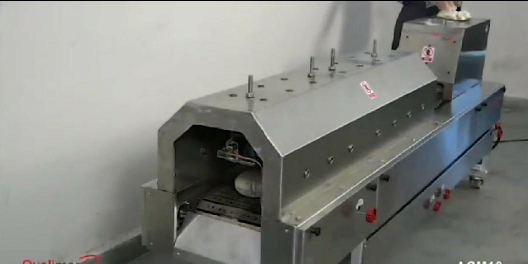 Semi auto pita bread forming and cooking machine (Category: Bakeware) located in Manila. Submitted by christbooth (Listing ID 1145073157, Image 1). Description: Pita bread pressor and tunnel oven combine Capacity: 500pcs/hr Pita size : max 8" (203mm) Thickness : 2-5mm Conveyor speed: adjustable Burner : infrared Temp: max 400C Size: 2500x700x1500mm (LxWxH).