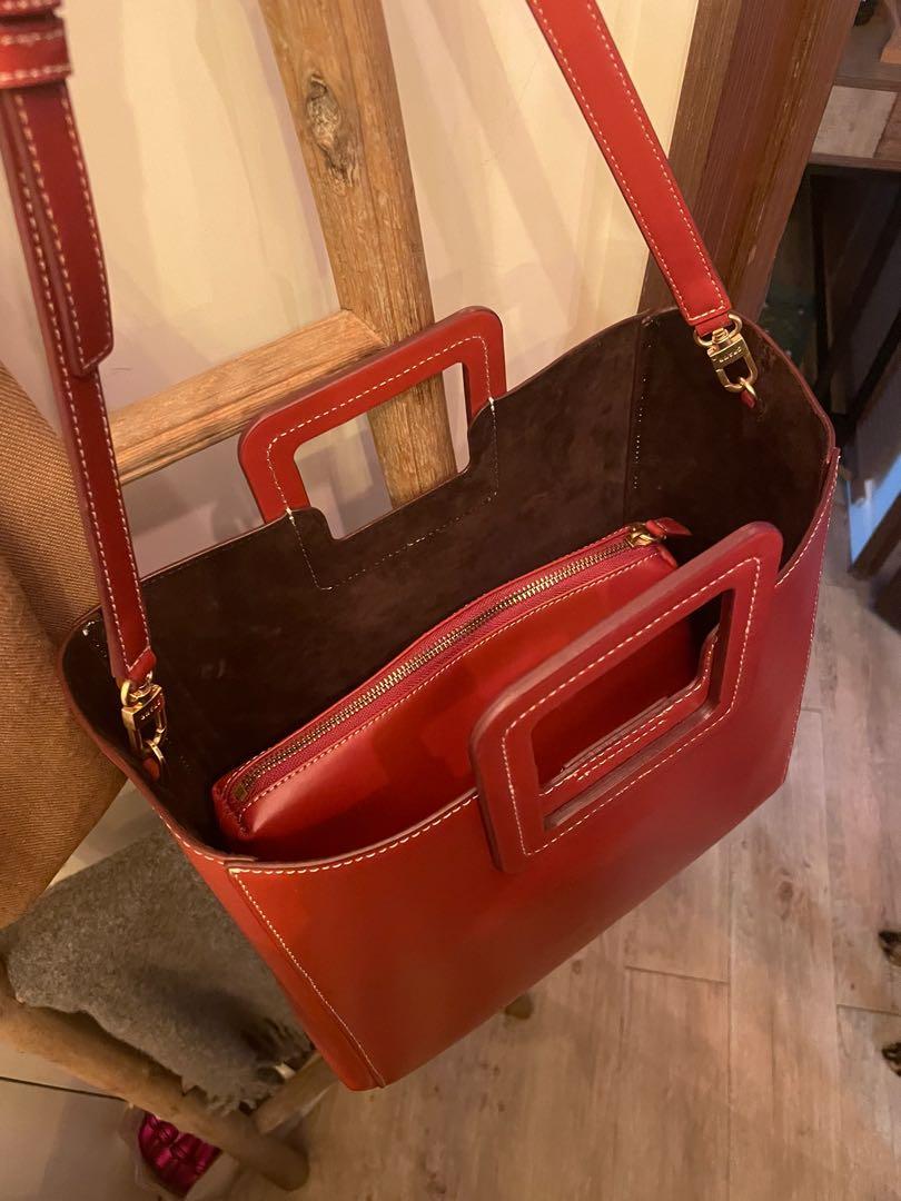 STAUD brown leather tote bag / shoulder bag, 名牌, 手袋及銀包