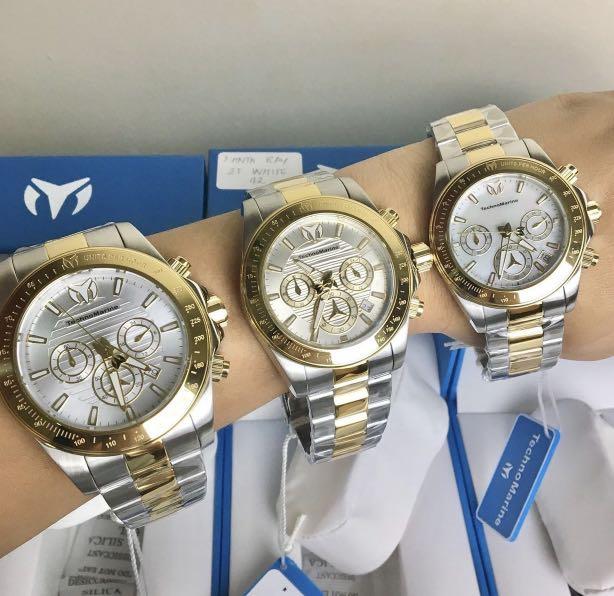 Technomarine watch (Category: Luxury Watches) located in Roxas City. Submitted by mherry1989 (Listing ID 1145182715, Image 1). Description: Technomarine Manta Ray Two tone in oyster band ✔️ 47mm ( Oversized ) ✔️42mm ( Men’s Size ) ✔️38mm ( Women’s size ) 💯💯💯👌🏼✔️ORIGINAL/ AUTHENTIC MONEYBACK GUARANTEE .