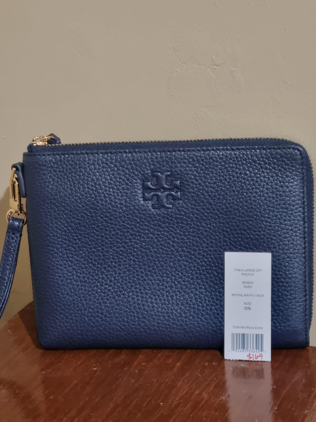 Tory burch pouch thea zip wristlet new arrivals