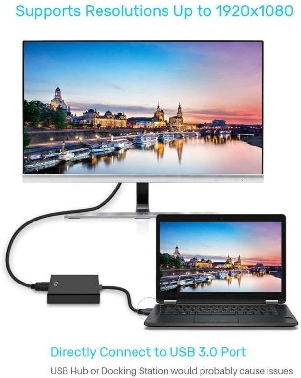 USB to VGA Adapter, 1080P USB 3.0 to VGA Video Graphic Card Display