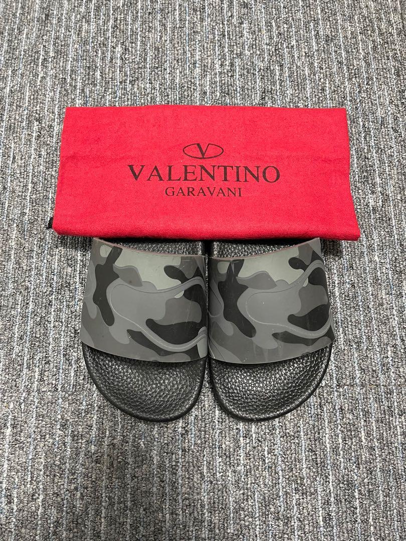 Valentino Camouflage Slides Men s Fashion Footwear Slippers