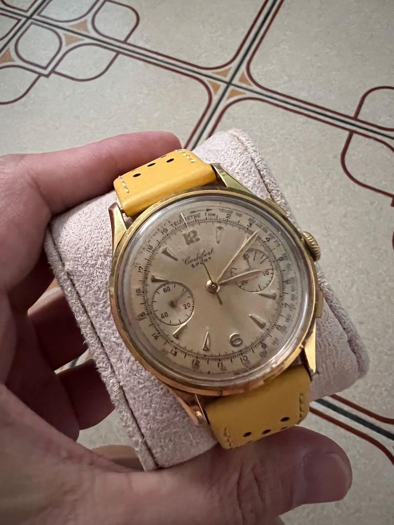 Vintage chronograph cortebert valjoux 23 movement