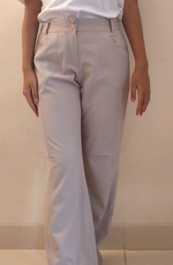 vintage pants y2k // white leather 