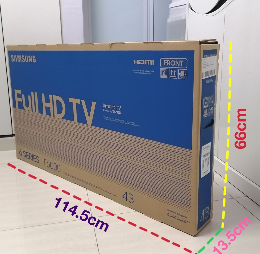 43" Samsung TV Empty Box With Styrofoam, TV & Home Appliances, TV