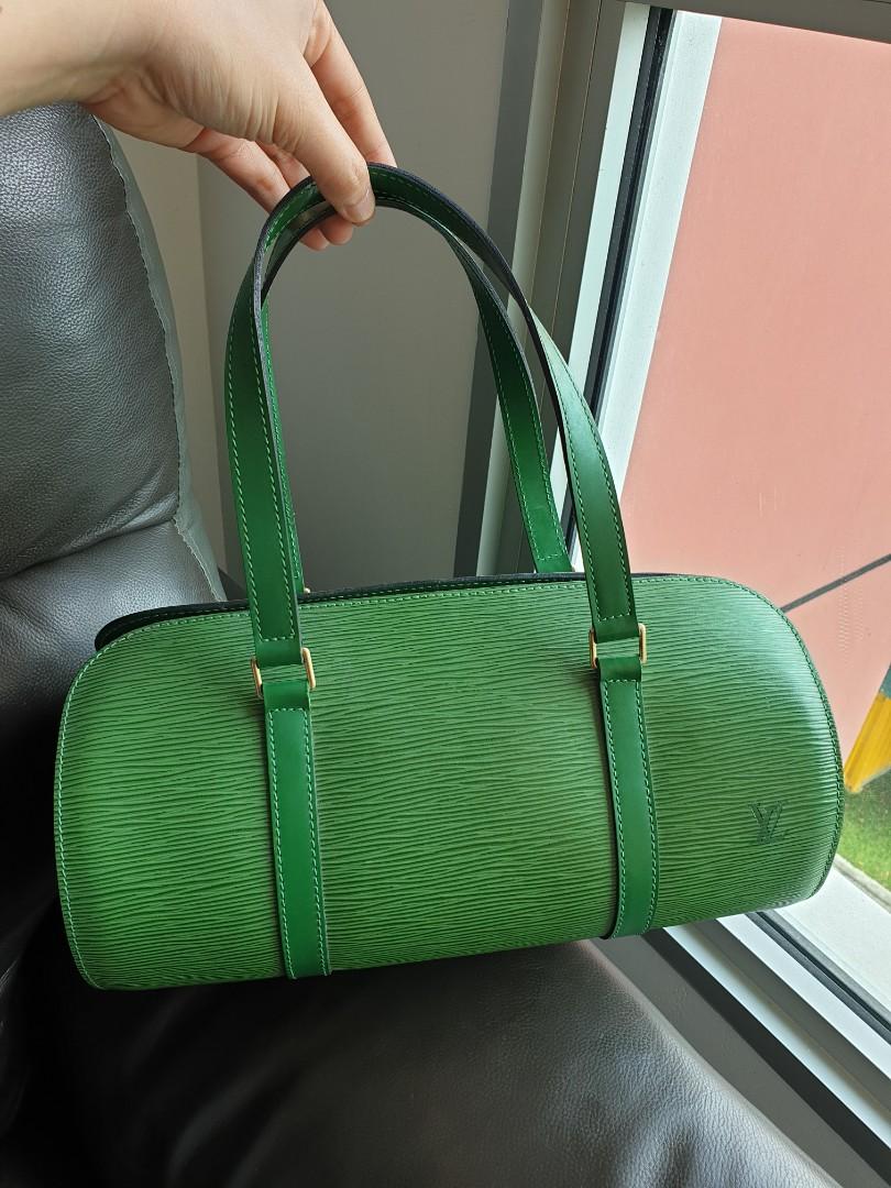 1990s LOUIS VUITTON Green Epi Leather Mini Papillon Pouch Handbag