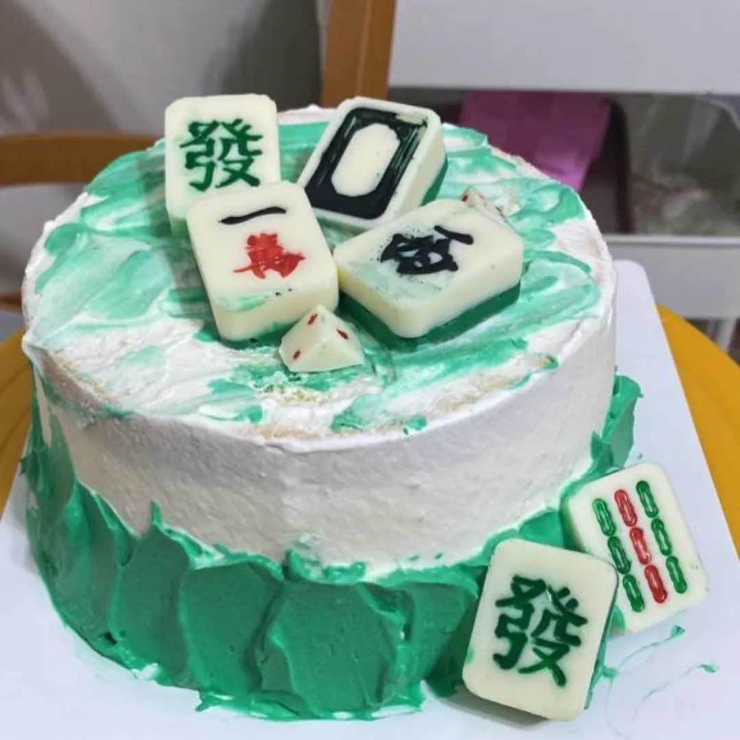 蛋糕-【麻将蛋糕】清一色_七彩蛋糕