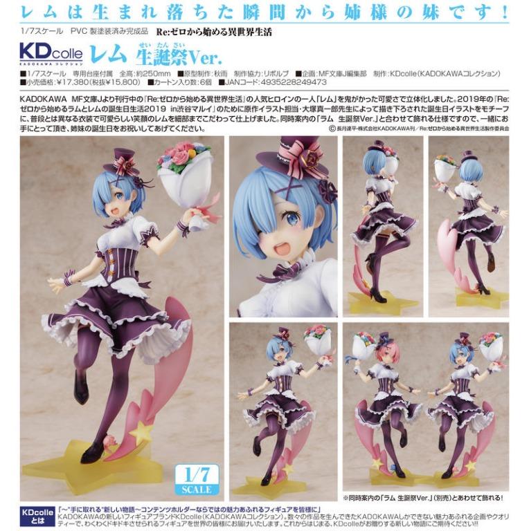全新角川1/7 Re:從零開始的異世界生活雷姆生誕祭Ver, 興趣及遊戲, 玩具