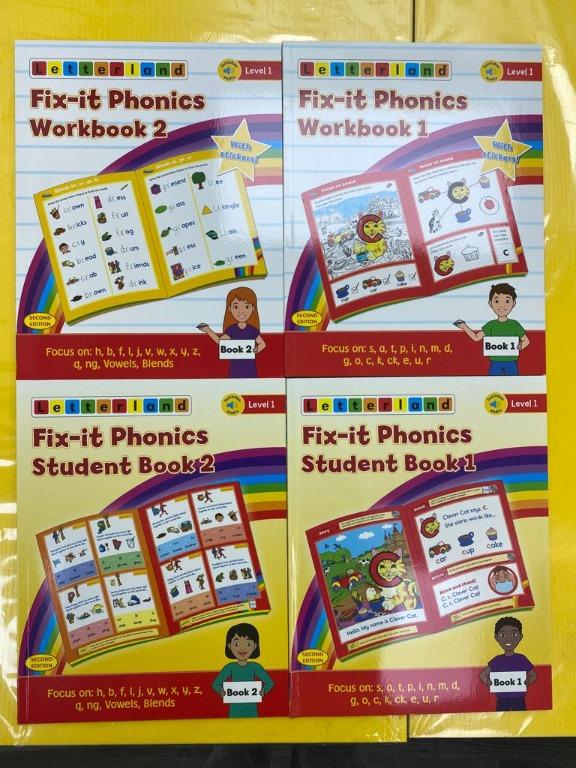 全新phonics Letterland Fix It Level 1 Student Pack 2nd Edition 一套四本 興趣及遊戲 書本 文具 小朋友書 Carousell