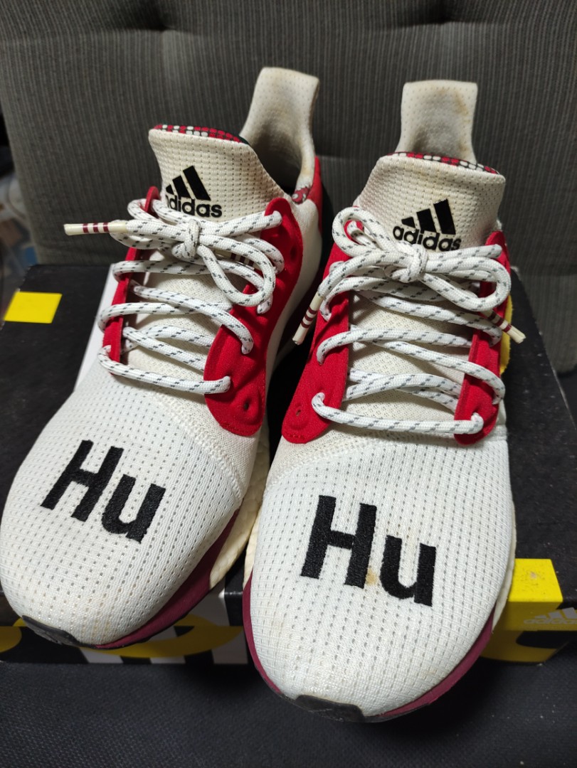 BNIB New Men ADIDAS Pharrell Williams Solar Hu NMD White size 7.5uk