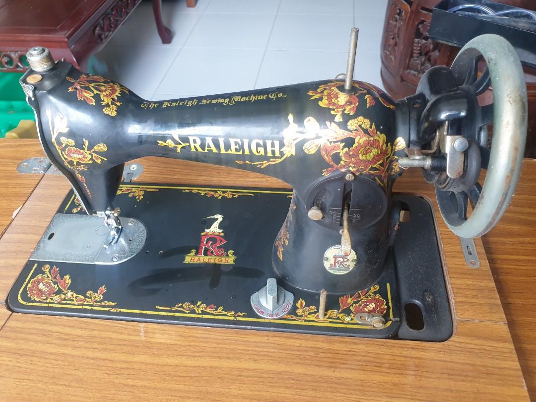 Antique Sewing Machine RALEIGH, Furniture & Home Living, Furniture
