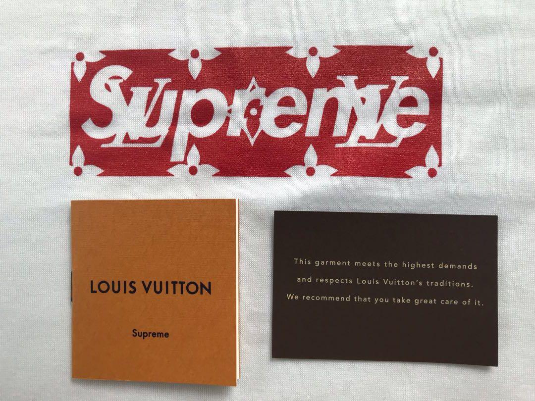 LOUIS VUITTON Supreme Box Logo Hoodie Red XXS LV Auth