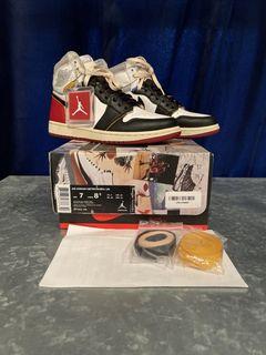 Authentic nike jordan 1 high union LA black toe BV1300