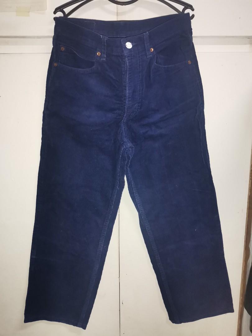 Blue Corduroy Pants (Levi's), Women's Fashion, Bottoms, Jeans on Carousell