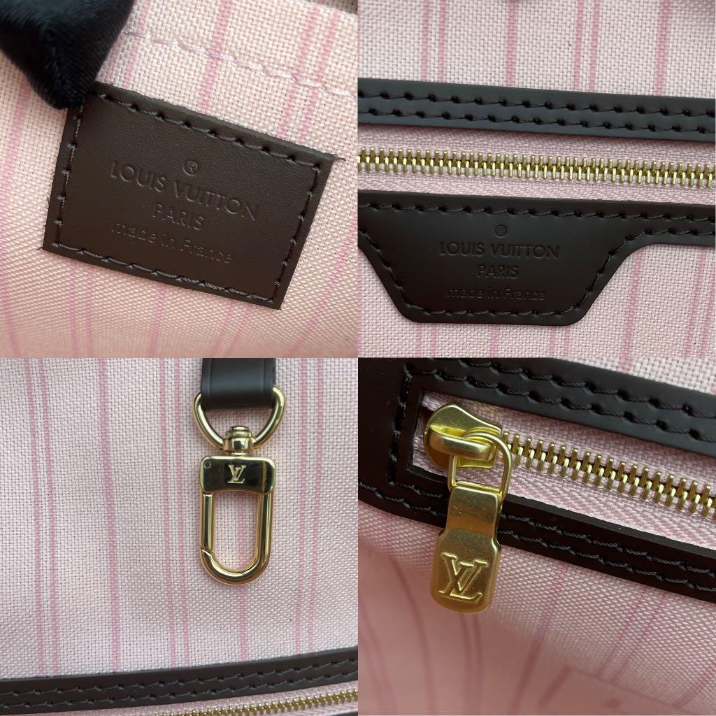 LV Neverfull MM Damier Ebene Pink Inside NBG5002