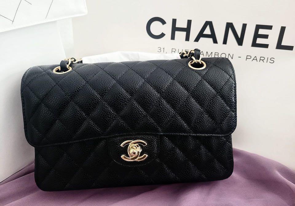 New CHANEL 23S Wallet on Chain BOW Caviar Leather White WOC Bag Gold  MICROCHIP