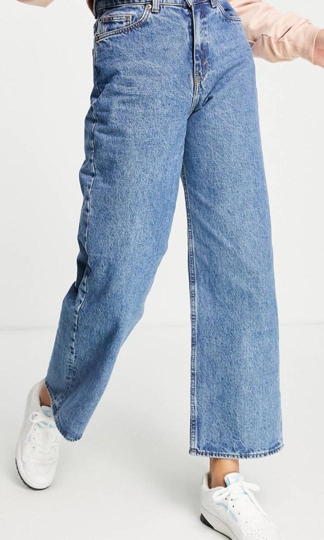Brand new Monki straight leg jeans in medium blue wash, Women's Fashion,  Bottoms, Jeans \u0026 Leggings on Carousell