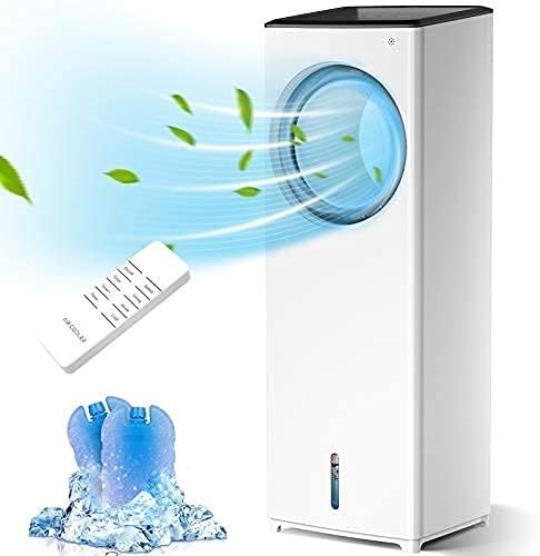 Humidifier|Purifier 8H Timer Remote Control Cooling Fan Silen for Home-27 In 4 Modes SUPALAK 4-in-1 Evaporative Air Cooler,Mobile Air Conditioners Bladeless,3 Fan Speeds 40° Auto Oscillation 