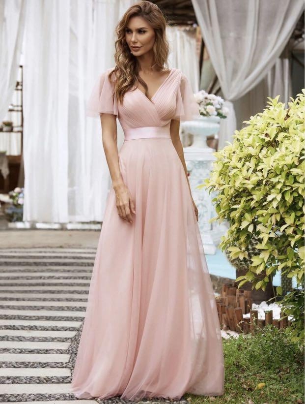 Mesh discount prom dress